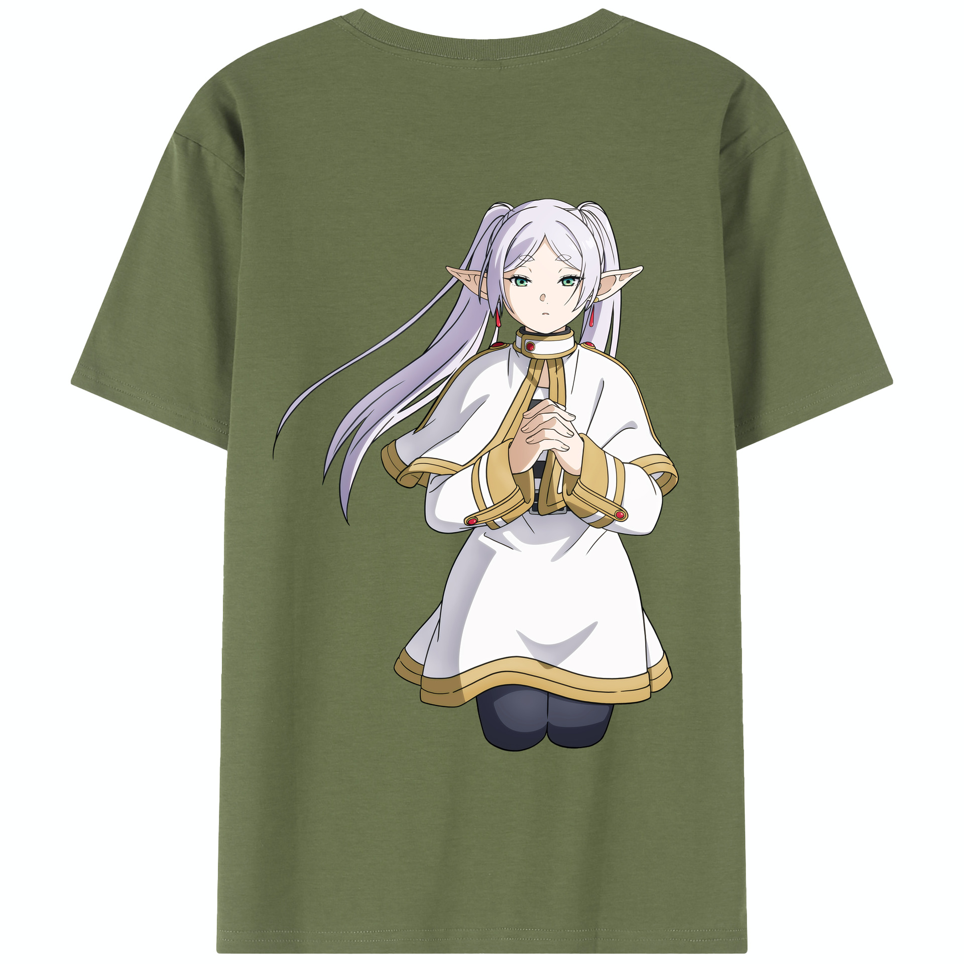 （画像用） 葬送のフリーレン Frieren 綿100％半袖Tシャツ（背面プリント）